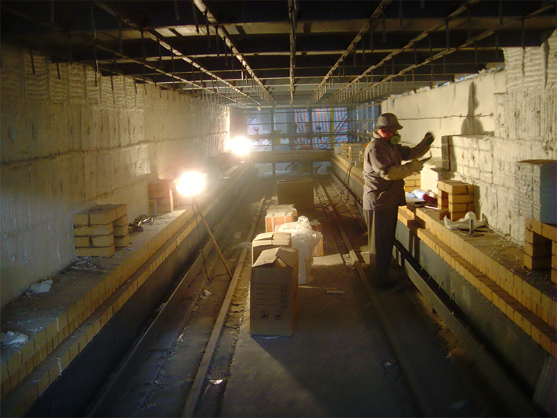 窯爐用保溫材料施工現(xiàn)場